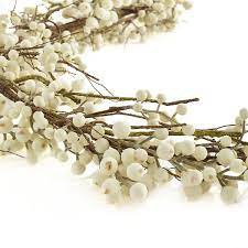 Faux stems and branches are also the ideal christmas greenery for the winter holidays. Free Shipping Shop White Ilex Berry Garland Creamy White Berries Hand Painted For Added Realism Cluster To Form A Six F Berry Garland Holly Garland Garland