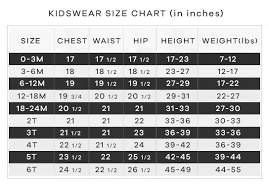 Size Chart Kidswear Lashkaraa