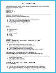 Resumes For Medical Coders Unique Billing Specialist Resume ...