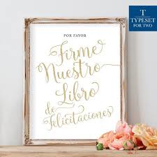 Guest Book Sign Spanish Sign Our Guest Book Boda Gold Reception Sign Wedding Sign Printable Digital Files Wedding Signs Guest Book Sign Reception Signs