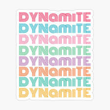 Bts Dynamite Sticker By Luvhm In 2020 Bts Wallpaper Lyrics Lettering Sticker Set