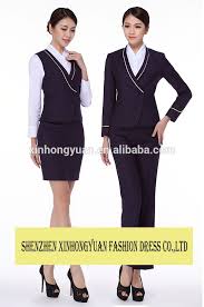 35 Cotton65 Polyester 5 Star Hotel Restaurant Staff Uniform For Women Ao Khoac