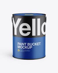 5l Matte Paint Bucket Mockup In Bucket Pail Mockups On Yellow Images Object Mockups Mockup Psd Mockup Paint Buckets