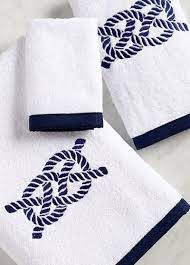 Buy top selling products like nautical personalized bath towel and cape island bath towel. Bias Trim Embroidered Nautical Knot Towel Set Nautical Bath Towel Set Nautical Bathrooms