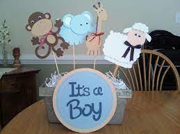 Sealed With A Smooch Baby Shower Centerpiece Cricut Baby Shower Boy Baby Shower Centerpieces Baby Shower