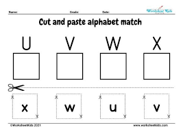 Teach children upper case and lower case letters by using this worksheet. Cut And Paste Matching Alphabet Worksheets Letters And Pictures
