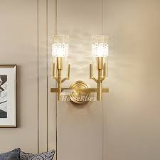 Perfect as a standalone piece or give a personal touch with multiple units to fill your wall. Reading Lamps Wall Mounted Simple Courtyard Aisle Luxury Brass Wall Sconces Living Room Gold