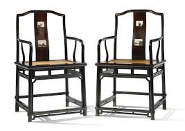 A Pair Of Zitan Southern Official Hat Chairs Inset With Marble Nanguanmaoyi Qing Dynasty 18th Century Furniture Chinese Furniture China Furniture