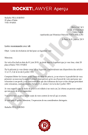 En cas de préavis normal, le locataire qui quitte le logement n'a pas besoin de donner les raisons de son départ à son bailleur pour résilier son contrat de location. Bail Pour Logement Vide Modele De Lettre Resiliation