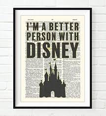Disney I M A Better Person With Disney Art Print Unframed Vintage Highlighted Dictionary Page Wall Art Decor Poster Disneyland Sign Disney Art Disney Decor