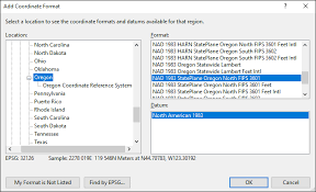 Convert Oregon North State Plane Coordinates In Nad83 To From Utm Or Lat Long