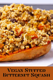 Vegan Stuffed Butternut Squash Another Music In A Different Kitchen Recept In 2020