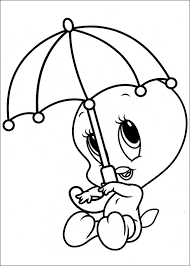 These pages allow your kids to take a trip to the magical world of. Baby Tweety With Umbrella Coloring Page Free Printable Coloring Pages For Kids