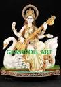 GLASSPOLL ART Glass Saraswati Statue at Rs 55000 in Kolkata | ID ...