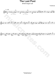 We hope to see you. Traditional The Last Post Sheet Music Trumpet Solo In C Major Download Print Sku Mn0149247