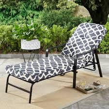 Red barrel studio® high back indoor/outdoor chaise lounge cushion x112872466 fabric: Mainstays Cabot Grove Outdoor Chaise Lounge With Gray White Cushions Walmart Com Walmart Com
