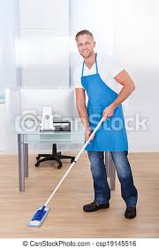 A janitor can work in a variety of settings from schools, hospitals thank you for all your support and encouragement, i hope that i can look forward to working with you again in the future. Janitor Cleaning The Floor In An Office Building Handsome Male Janitor Or Cleaner Cleaning The Floor In An Office Building Canstock