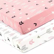 Stretchy Fitted Crib Sheets Set Brolex 2 Pack Portable Crib Mattress Topper For Baby Girls Boys Ultra So Crib Sheet Sets Crib Mattress Topper Crib Mattress Pad