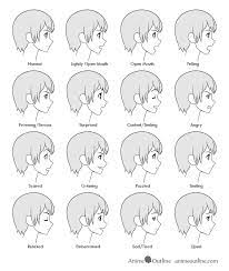 Surprised Anime Face Side View How To Draw Anime Facial Expressions Side View Animeoutline how to draw anime facial expressions