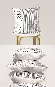Black And White Geometric Pillow Black Dot Stripe Pillow Cover Black And White Pillow Case C4 Etsy Diy Pillows White Pillow Cases Geometric Pillow