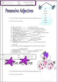 Possessive Adjectives Elementary Worksheet