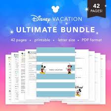 Editable Ultimate Bundle Planner Pack 45 Pgs Disney World Etsy In 2020 Disney World Trip Planner Disney Planner Disney World Trip