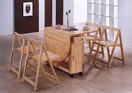 Space Saving Dining Table Set Chairs Store In Table Available In Other Wood Colors Under 300 00 Folding Kitchen Table