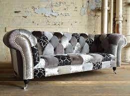 Wählen sie sofas aus vielen verschiedenen farben. Chesterfield Sofa Grey Animal Abode Sofas Fabric 3 Seater Multi Color
