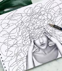 Calling This One Overthinking And It Is An Accurate Representation Of My Mind Lately And Yes Those Are All Kristina Webb Brain Drawing Kristina Webb Art