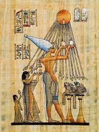 Akhenaten imposed the worship of the aton on egyptian subjects as the sole god to be worshipped. Aten Also Aton Egyptian Jtn Is The Disk Of The Sun In Ancient Egyptian Mythology And Originally An Aspect Of Ra The Piramides Do Egito Egito Antigo Egito