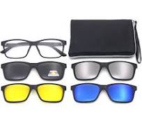 Custom Logo New Arrived Mirrored Night Vision Clip on Glasses Shades  Sunglasses Womens Wholesale