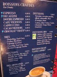 Cafe Fantasia Disneyland Hotel Disneyland Paris Carte Des Boissons Verveine Menthe Boissons Chaude