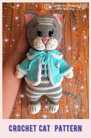 Amigurumi Kitten Pattern Crochet The Cat Stuffed Animal Cute Crochet Pattern Crochet Cat Pattern Crochet Toys Stuffed Toys Patterns