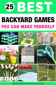 Like commercially available lawn sets, they are a great way to get your family out of the house and away from cell phone and tv screens. 25 Diy Backyard Party Games For Family Fun Fun Loving Families