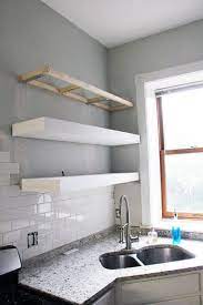 Chunky Diy Floating Kitchen Shelves Floating Shelves Kitchen Floating Shelves Diy White Floating Shelves