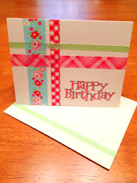 Add your small embellishments on the top. Diy Washi Tape Birthday Card Styled By Jess