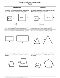 1 aa two corresponding pairs of angles are congruent. Geometry Worksheet Similarity With Area And Perimeter By My Geometry World