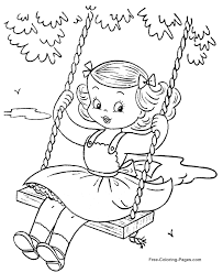 Summer Coloring Book Sheets Swinging 28 Summer Coloring Pages Coloring Pages For Girls Free Coloring Pages