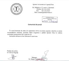 Un nou comunicat dat de familie. Mario Iorgulescu Scos Din È›arÄƒ De Familie In Ciuda RecomandÄƒrilor Doctorilor De La Spitalul Elias