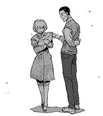 She wears a light blue shirt that exposes her shoulders and her black bra strap, as well as her stomach. Hi Kaneki And Toukas Child Will Live