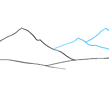 How To Draw Mountains Really Easy Drawing Tutorial Mountain Drawing Drawing Tutorial Easy Easy Drawings