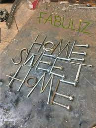 Scrap Metal Home Sweet Home Sign Scrap Metal Art Metal Tree Wall Art Welding Art Projects