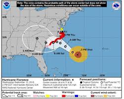 Amateur radio station at the. Updated Hurricane Florence Path From The National Hurricane Center