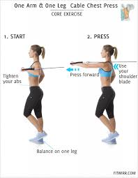 Standing Cable One Arm Chest Press Fitwirr Cable Workout Workout Exercise