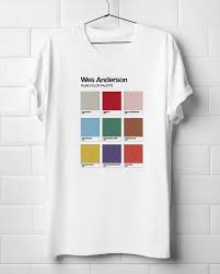Wes Anderson Camiseta Unisex T Shirt Films Color Palette Graphic Design Isle Of Dogs Tenembaums Moonrise Kingdom Movie T Shirts Minimal Wardrobe Shirt Designs