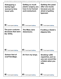 Print Out The Doctor Who Version Of Cards Against Humanity Right Now Cards Against Humanity Cards Against Humanity Printable Doctor Who