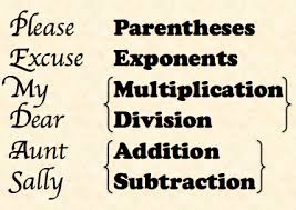Please Excuse My Dear Aunt Sally Order Of Operations Acrostic Teaching