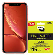 Not all cell phone companies use the same technology to provide service so there's a chance your phone will not work with every sim card. Straight Talk Apple Iphone Xr 64gb Coral Prepaid Smartphone St 45 Unlimited Walmart Com