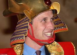 Prince William poses as sword-wielding Samurai warlord in Japan