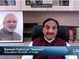 #educationministergoeslive, ramesh pokhriyal today's live session at 4 pm. Education Minister Goes Live Webinar Cbse Board Exam 2021 Not To Be Held In Jan Feb Confirms Education Minister